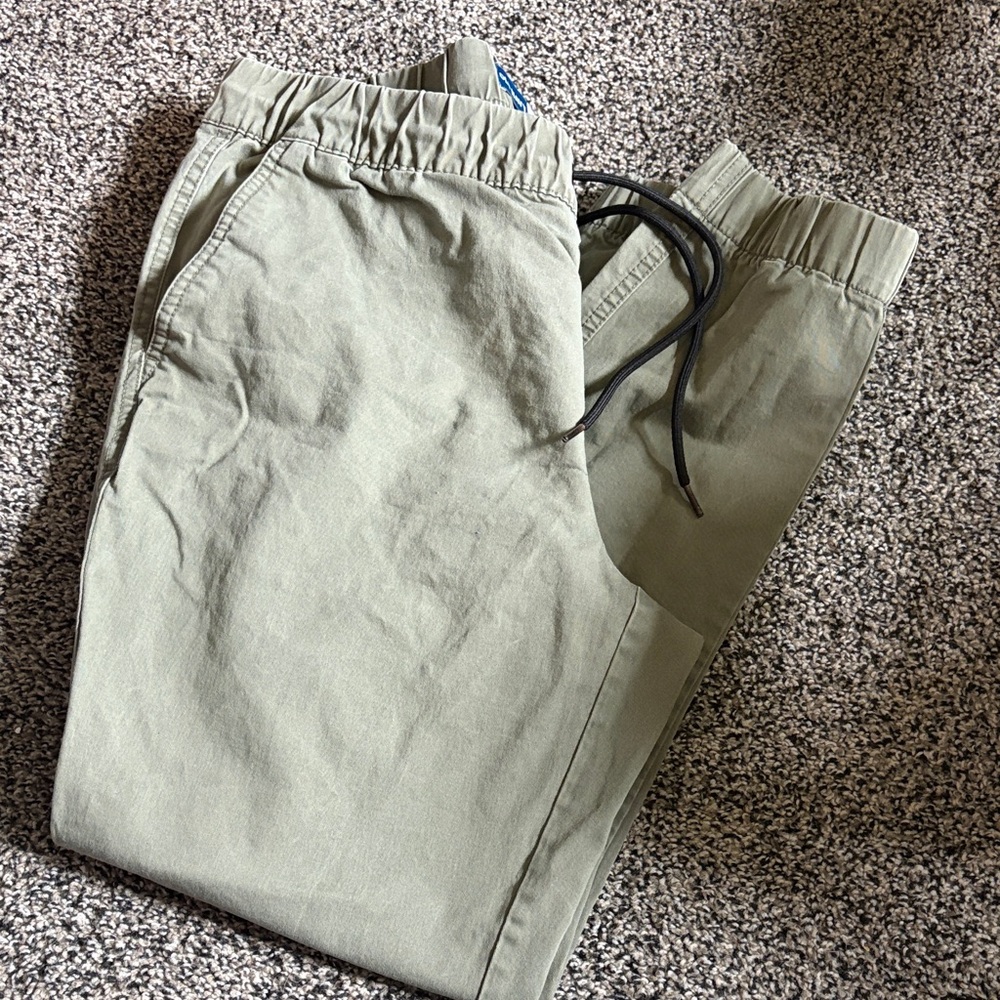 Old Navy Men's Olive Green Drawstring Joggers